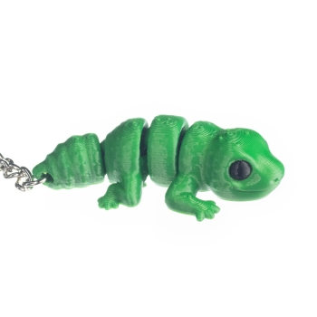 Gekon lamparci zielony- brelok do kluczy